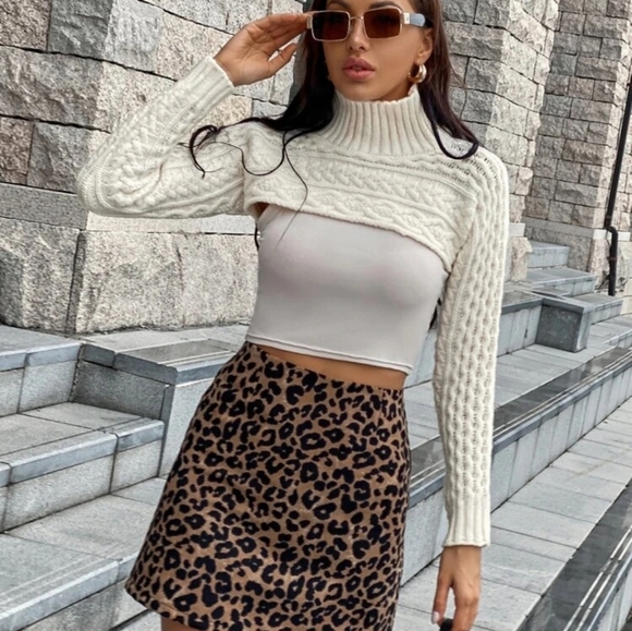 Zara Dresses & Skirts - Zara faux suede printed skirt